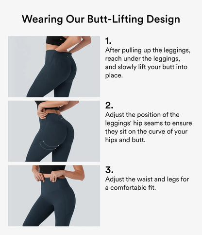 High Waisted Scrunch Butt Lifting Tummy Control Pocket Shaping Training Leggings