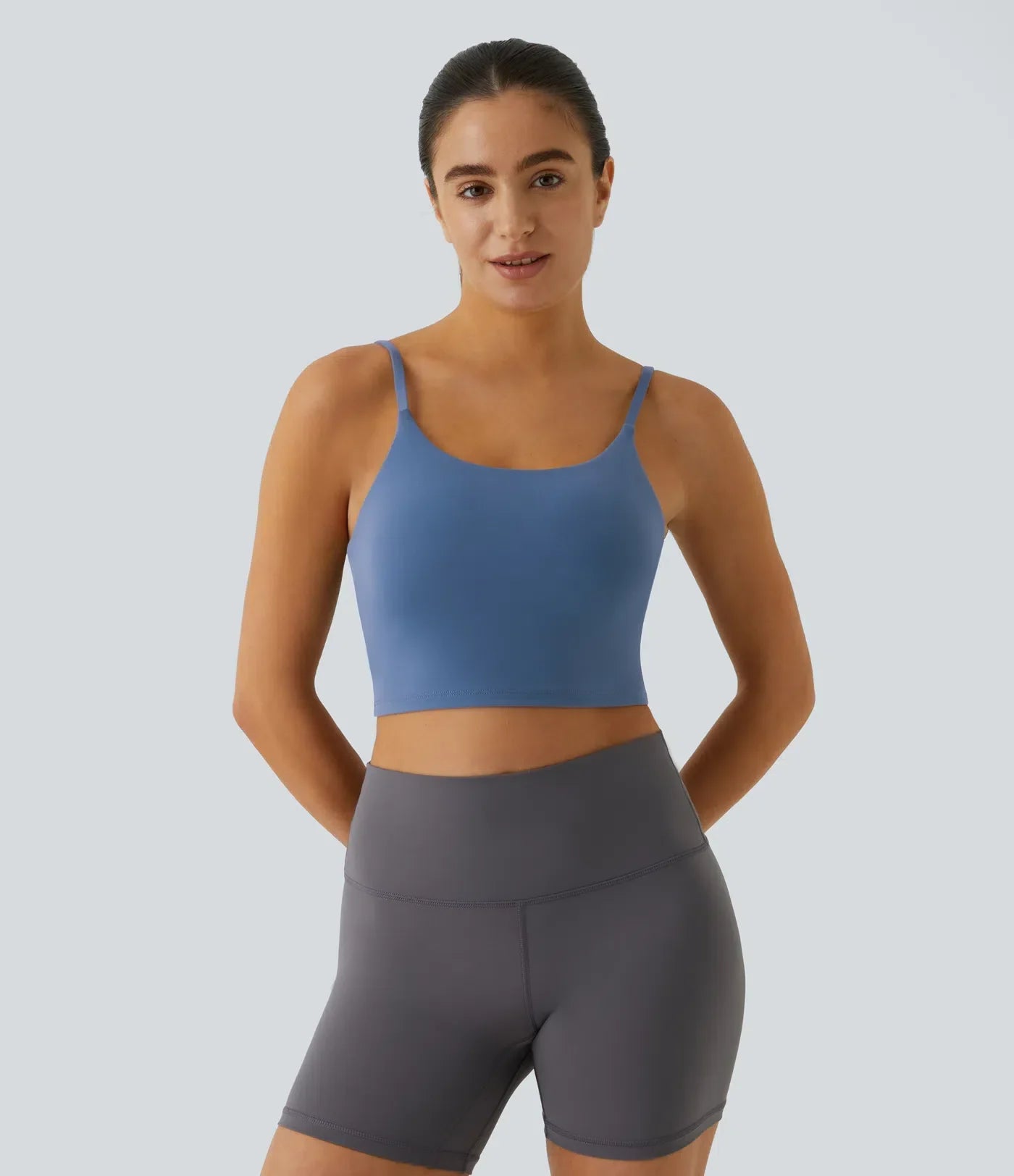 Padded Workout Cropped Low Support Tank Top A-C Cups