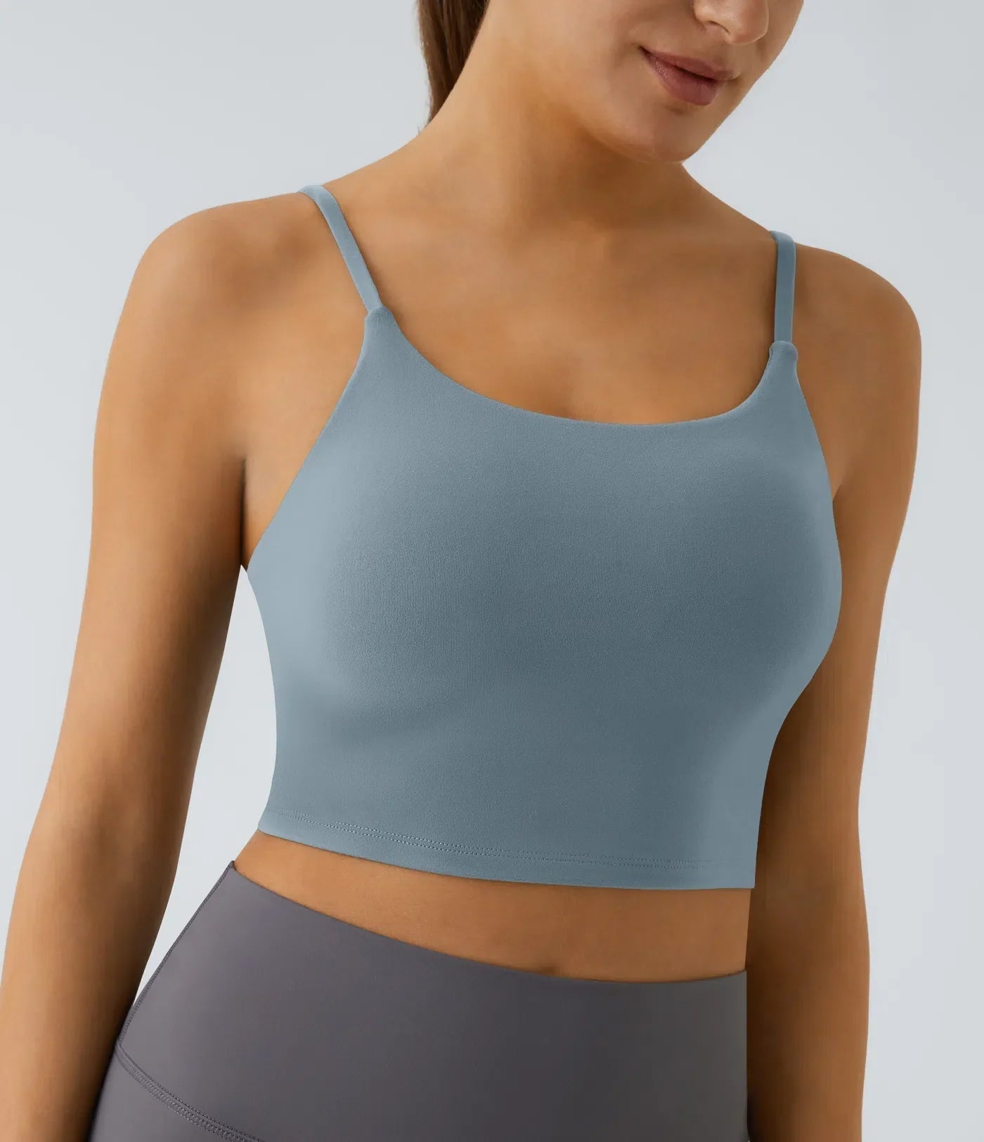 Padded Workout Cropped Low Support Tank Top A-C Cups