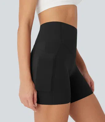 UltraSculpt™ High Waisted Butt Lifting Tummy Control Pocket Shaping Training Biker Shorts 5''