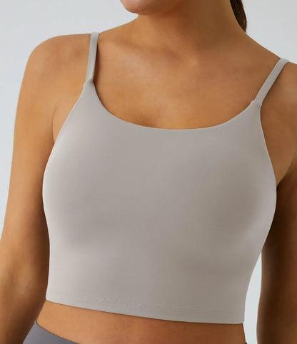 Padded Workout Cropped Low Support Tank Top A-C Cups