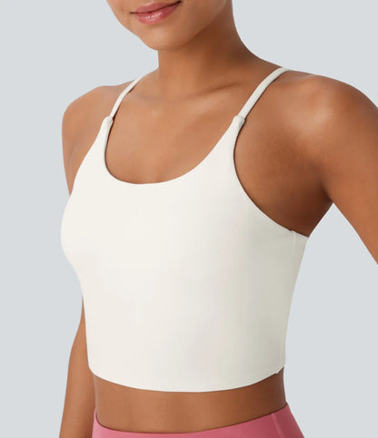 Padded Workout Cropped Low Support Tank Top A-C Cups