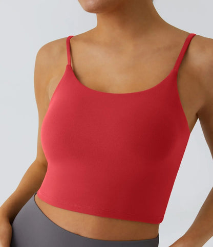 Padded Workout Cropped Low Support Tank Top A-C Cups