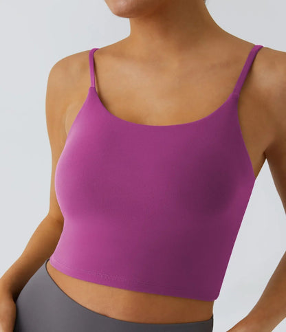 Padded Workout Cropped Low Support Tank Top A-C Cups