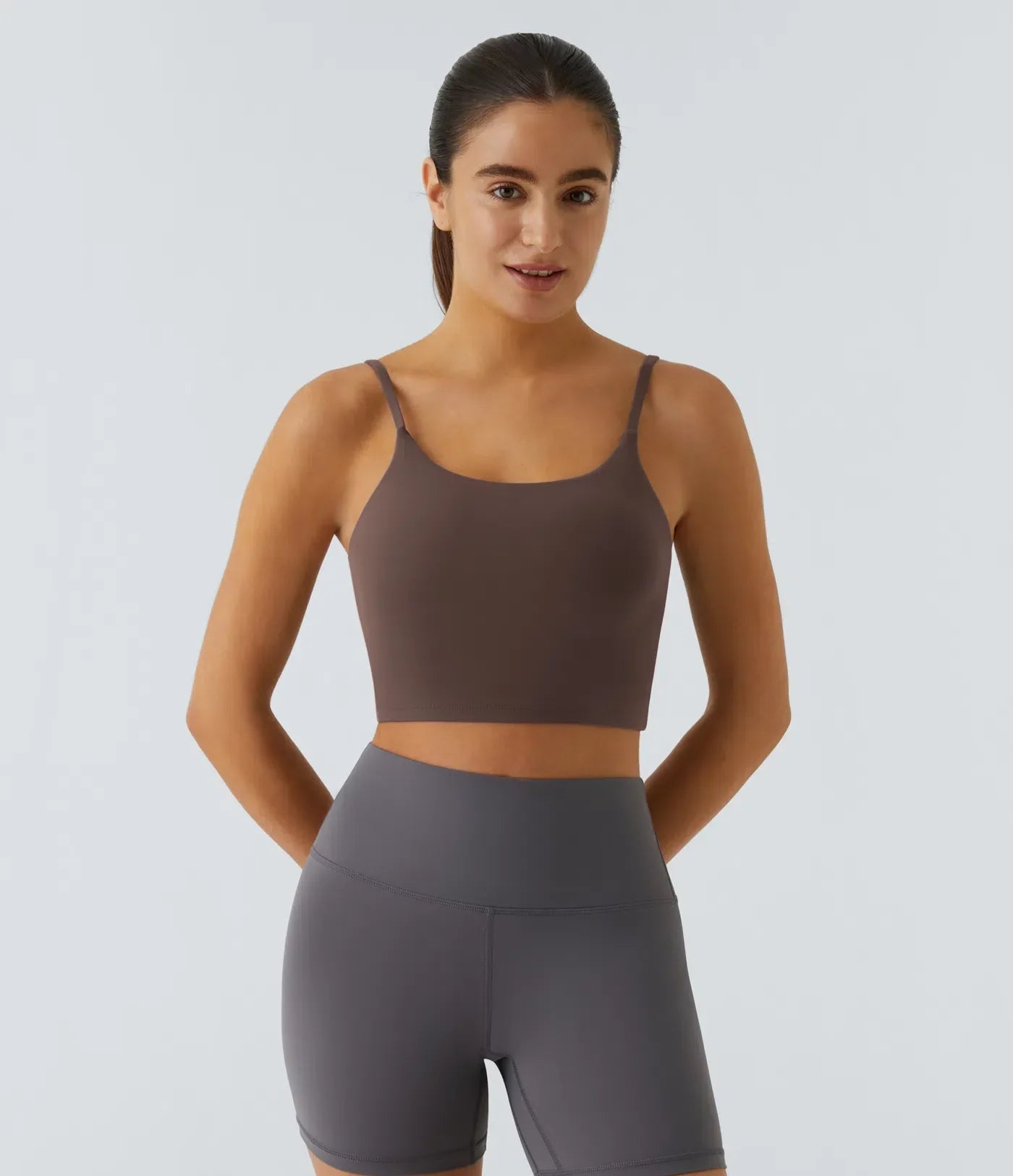 Padded Workout Cropped Low Support Tank Top A-C Cups