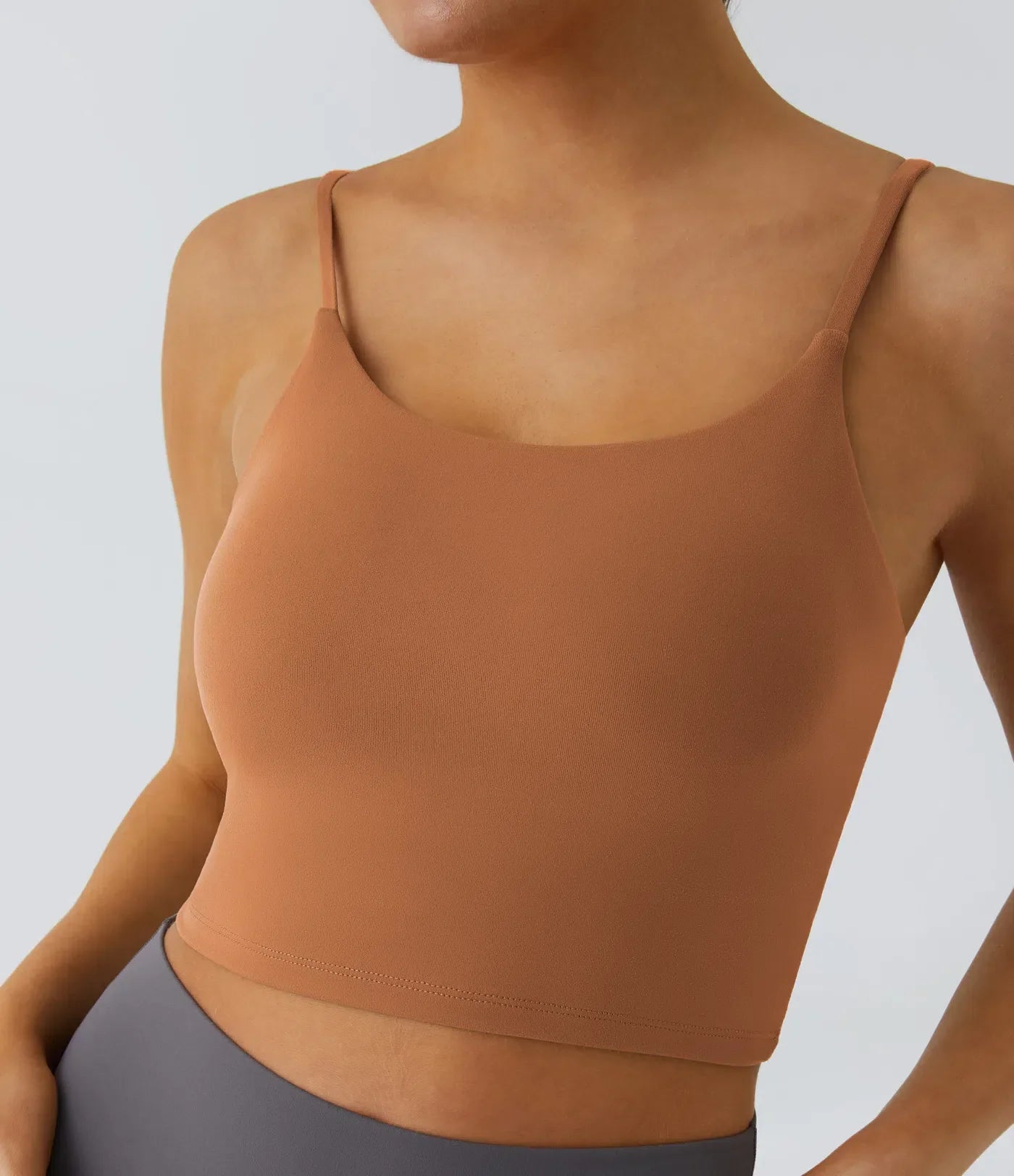 Padded Workout Cropped Low Support Tank Top A-C Cups