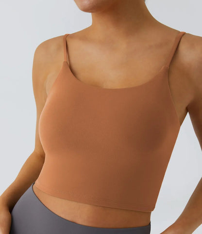 Padded Workout Cropped Low Support Tank Top A-C Cups