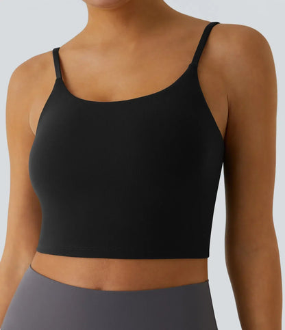 Padded Workout Cropped Low Support Tank Top A-C Cups