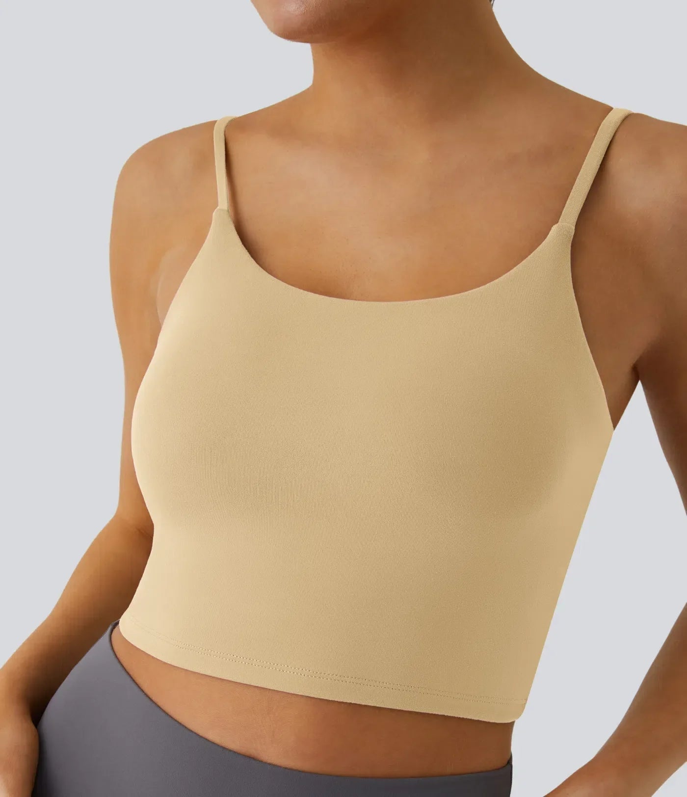 Padded Workout Cropped Low Support Tank Top A-C Cups