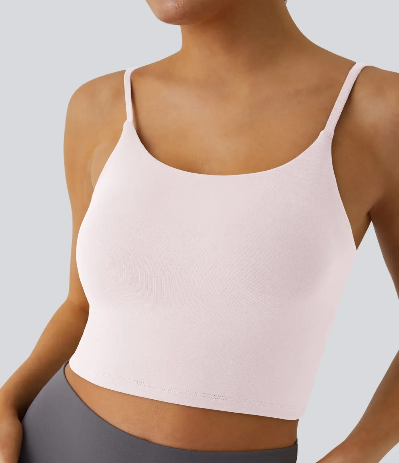 Padded Workout Cropped Low Support Tank Top A-C Cups