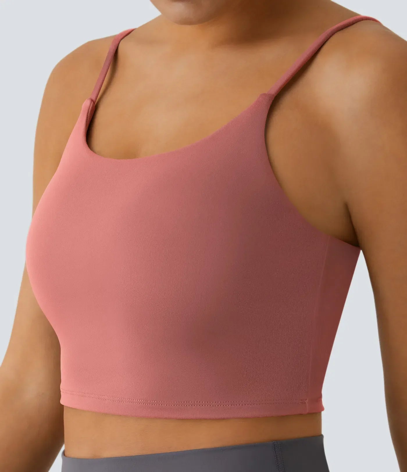 Padded Workout Cropped Low Support Tank Top A-C Cups