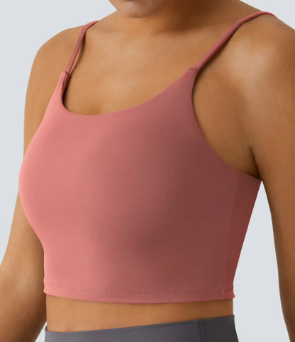 Padded Workout Cropped Low Support Tank Top A-C Cups