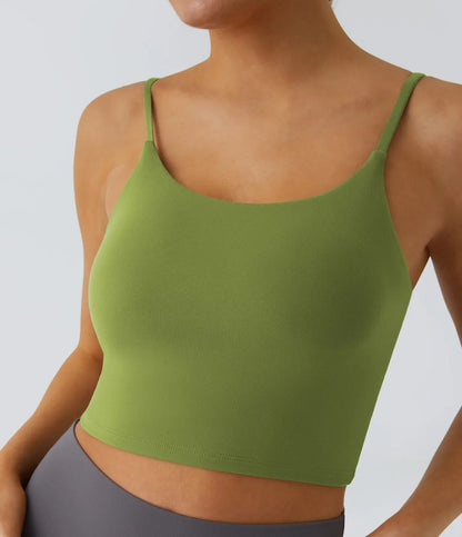 Padded Workout Cropped Low Support Tank Top A-C Cups