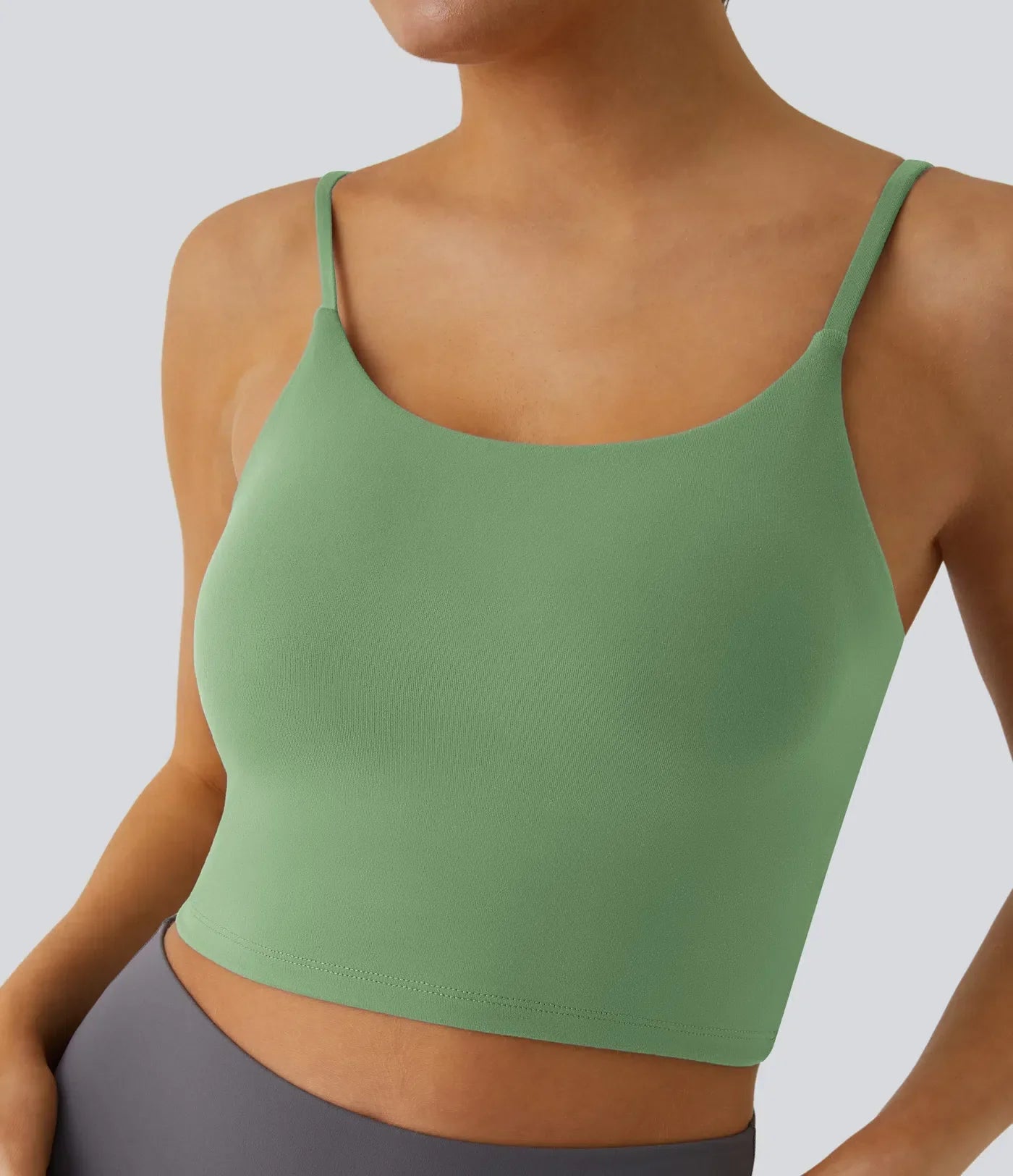 Padded Workout Cropped Low Support Tank Top A-C Cups