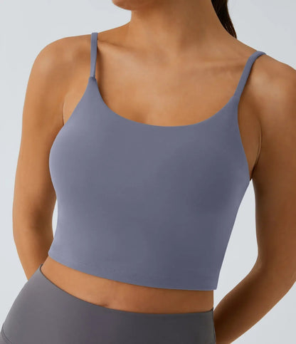 Padded Workout Cropped Low Support Tank Top A-C Cups