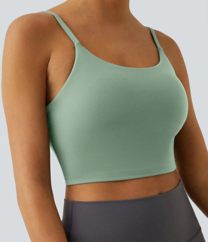 Padded Workout Cropped Low Support Tank Top A-C Cups