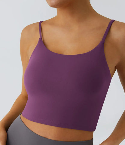 Padded Workout Cropped Low Support Tank Top A-C Cups