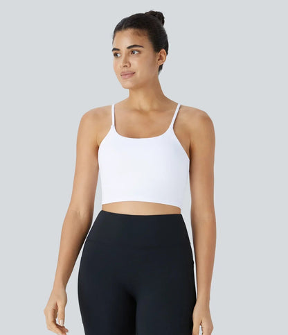 Padded Workout Cropped Low Support Tank Top A-C Cups