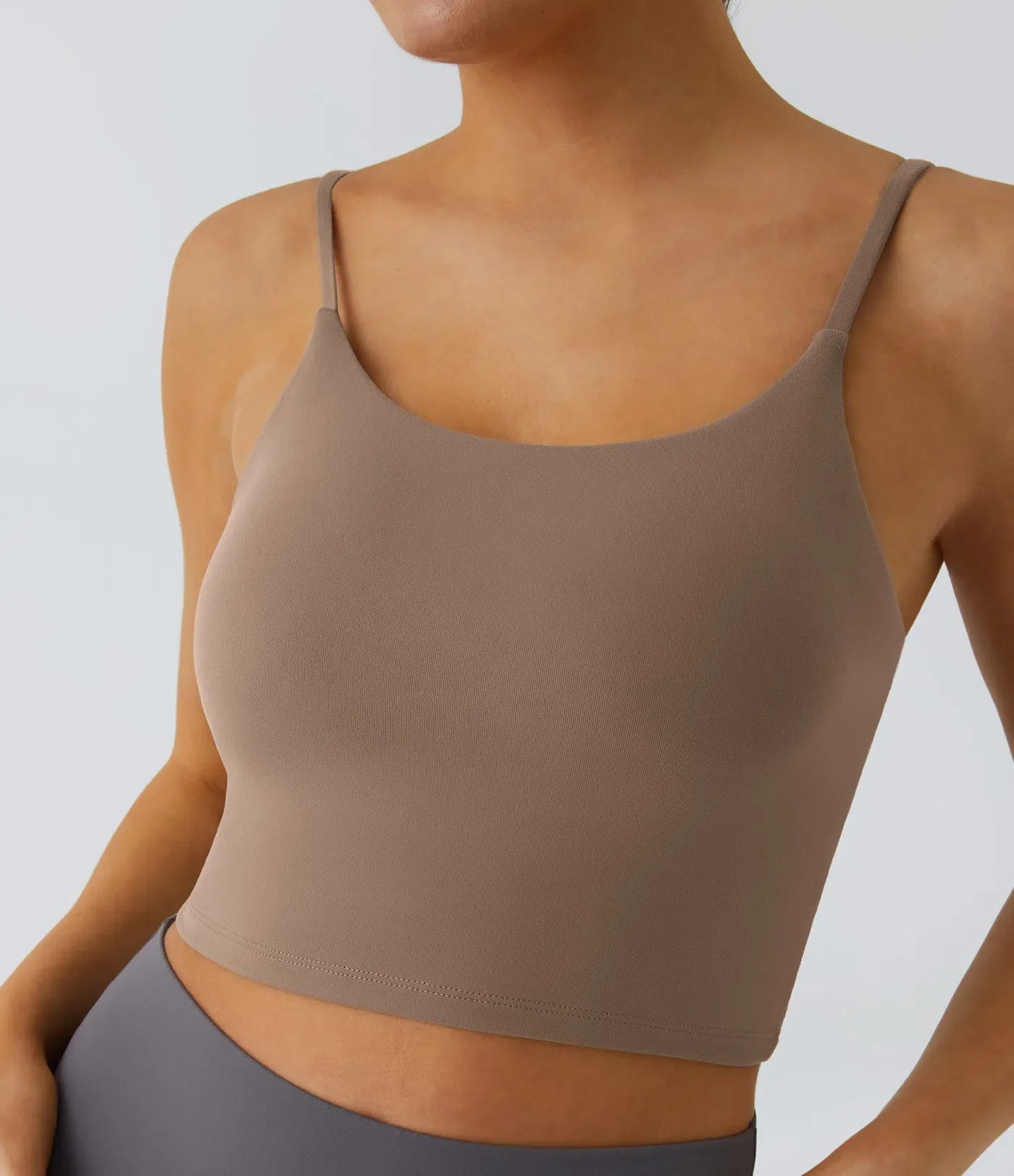 Padded Workout Cropped Low Support Tank Top A-C Cups