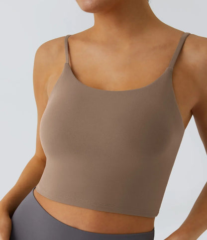 Padded Workout Cropped Low Support Tank Top A-C Cups