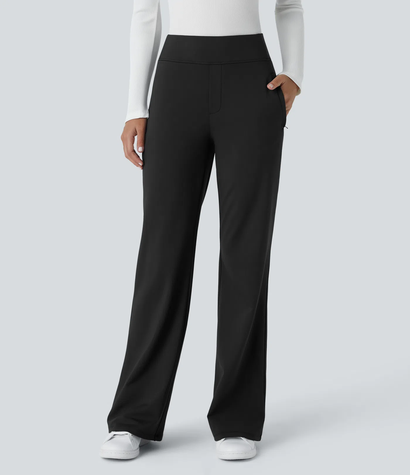 Flex™ DayStretch Mid Rise Side Zipper Pocket Work Flare Pants