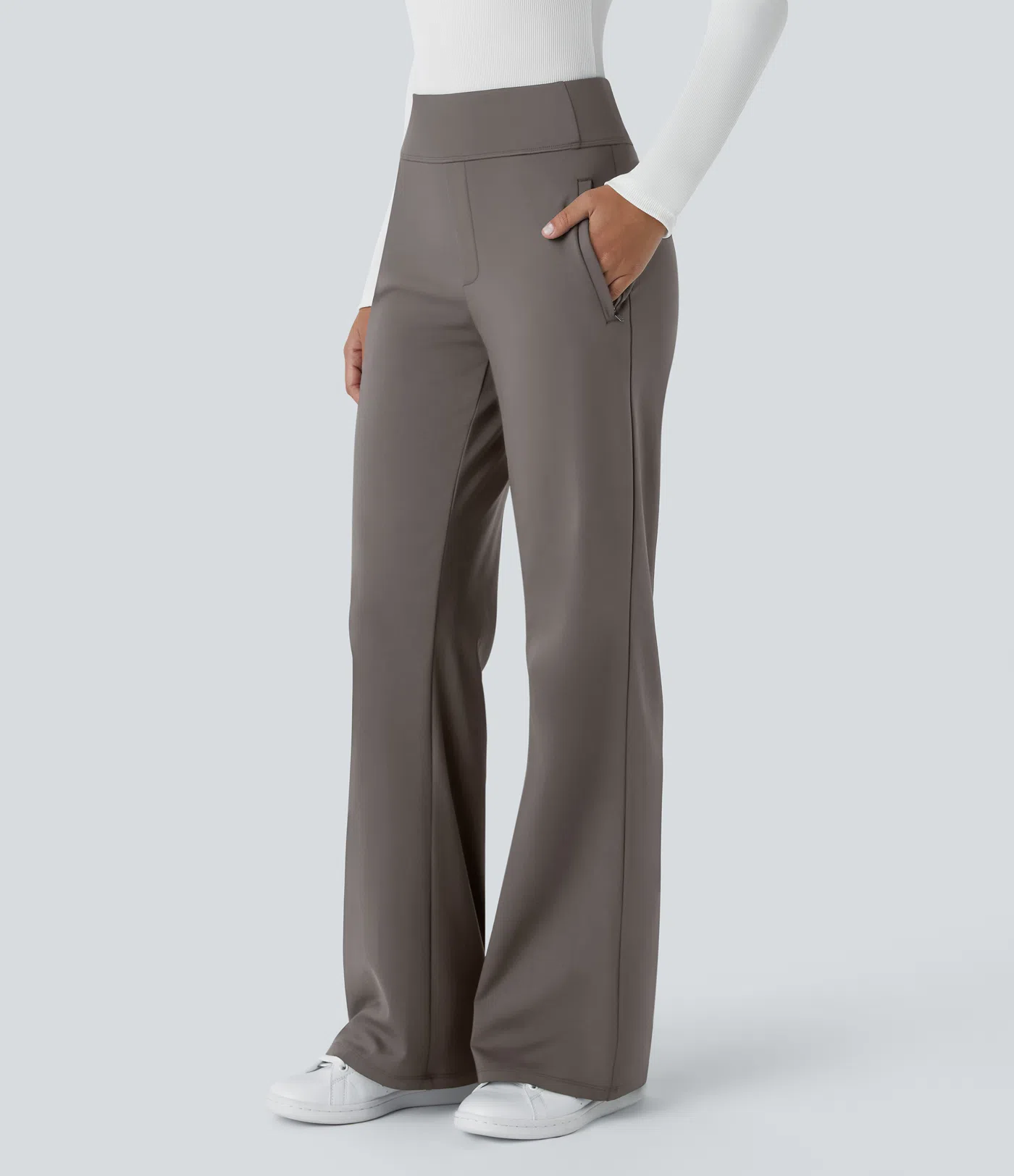 Flex™ DayStretch Mid Rise Side Zipper Pocket Work Flare Pants
