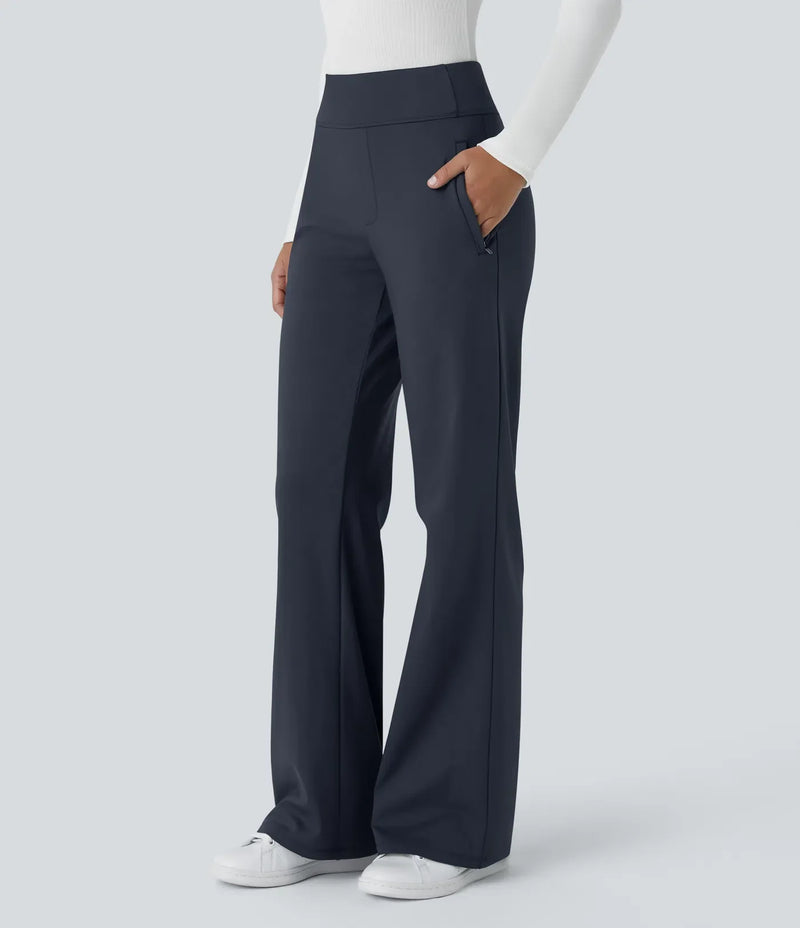 Flex™ DayStretch Mid Rise Side Zipper Pocket Work Flare Pants