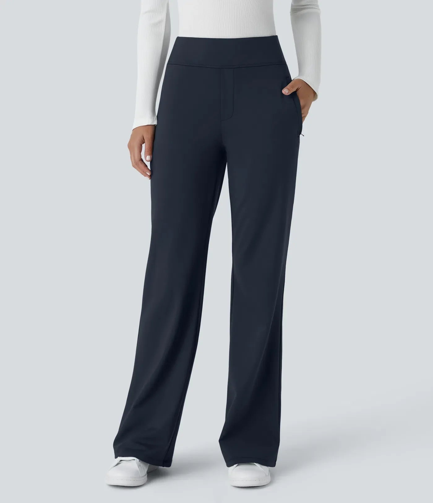 Flex™ DayStretch Mid Rise Side Zipper Pocket Work Flare Pants